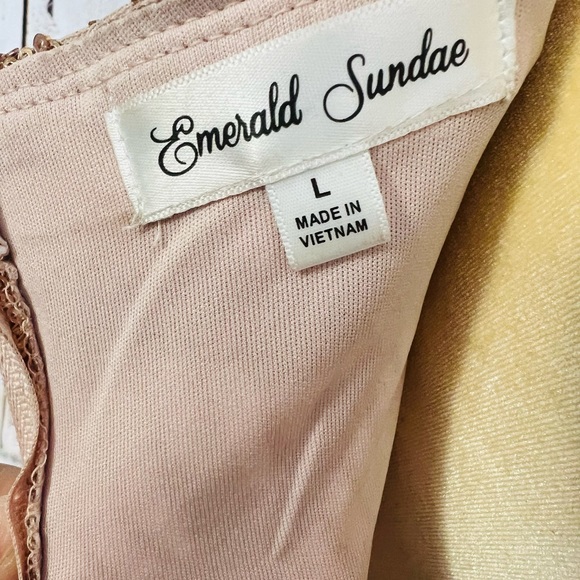 Macy’s Emeril Sundae Juniors' V-Wire Sequined Bodycon prom Dress size L - Picture 6 of 16